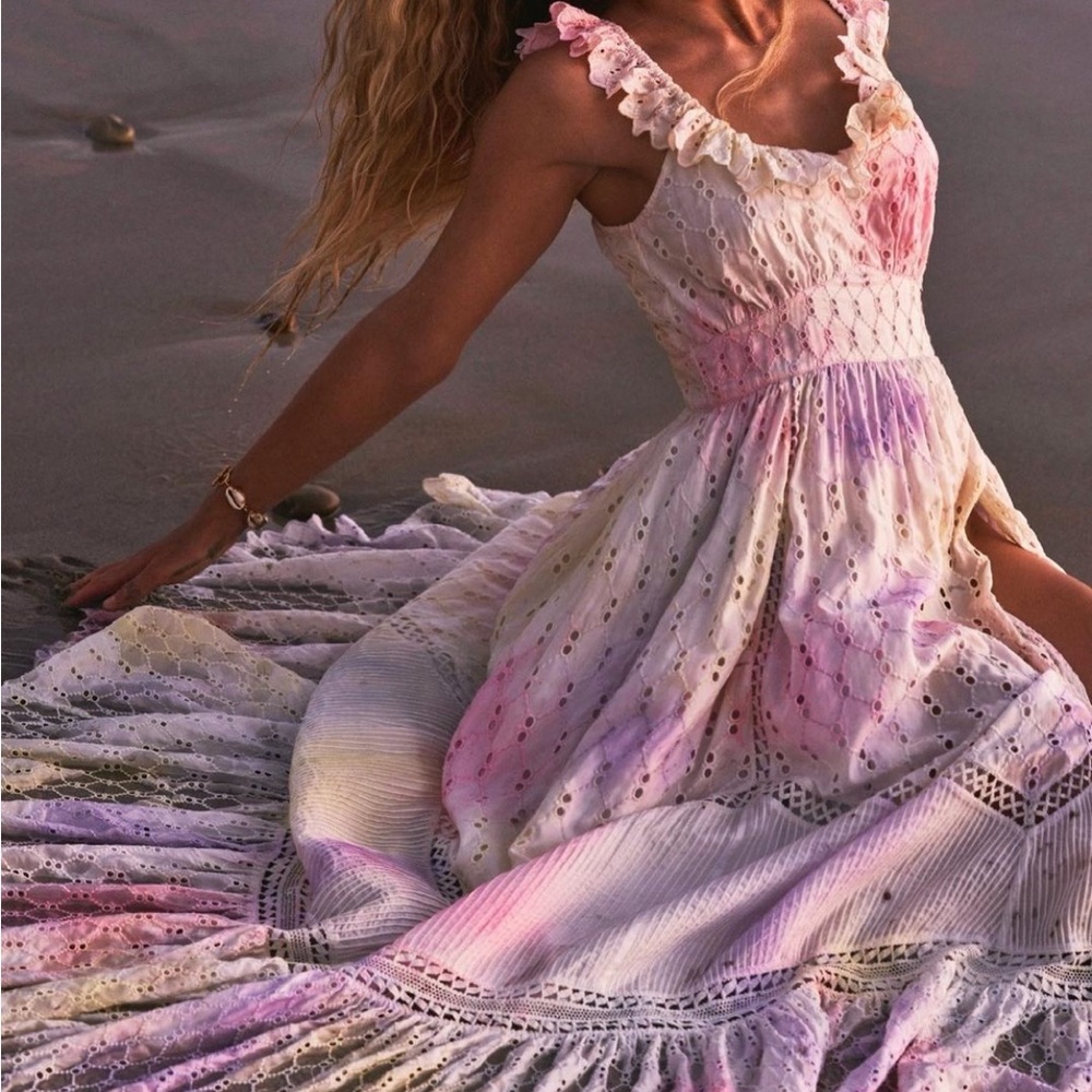 LOVESHACKFANCY Tie Dye Maxi Dress Founder Favorite - Picture 5 of 13